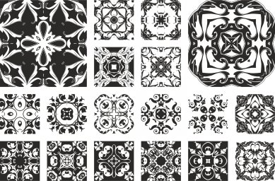 Орнаменты и узоры в квадратном стиле китайские узоры симметричные орнамент