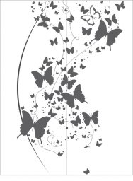 Рисунок для трафарета на стену бабочки бабочки разлетаются контур бабочки