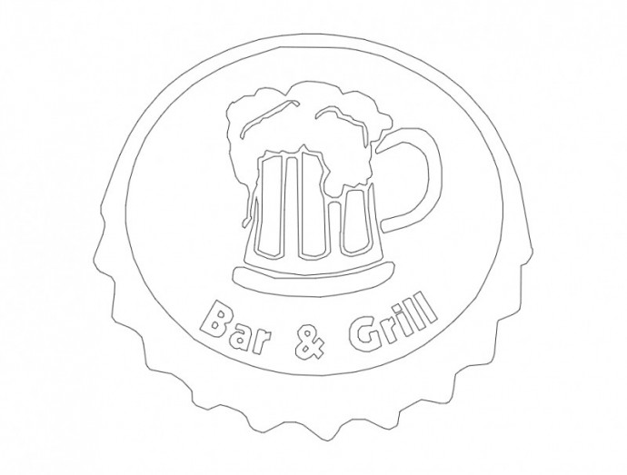 Скачать dxf - Эмблемы значок пива пиво раскраска эмблема пиво для