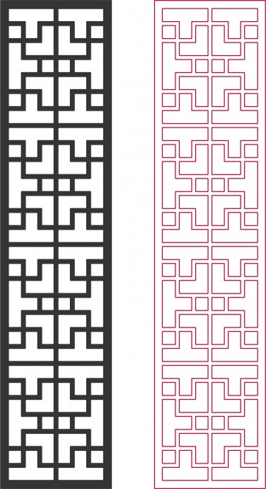 Скачать dxf - Геометрические узоры узоры китайские узоры геометрический декор узор