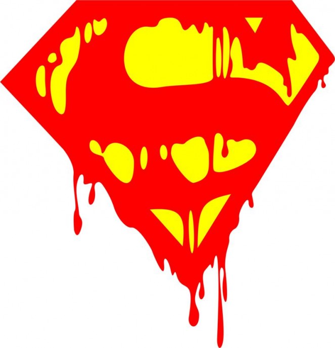 Скачать dxf - Символ супермена кровавый супермен логотип кровь логотип супермен