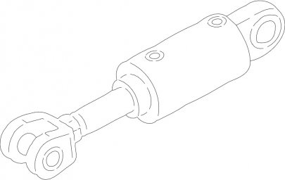 Скачать dxf - Деталь цилиндр crdsnu-25-178-pps-a-mq-a1 hydraulic cylinder drawing цилиндр пневматич