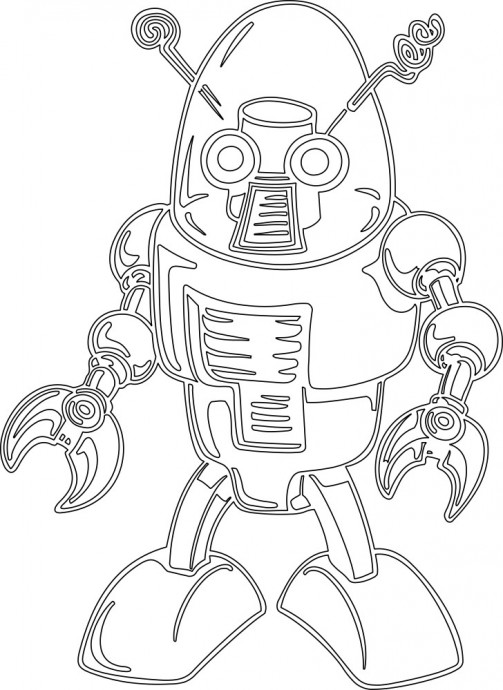 Скачать dxf - Раскраски роботы злой робот раскраска раскраска милый робот