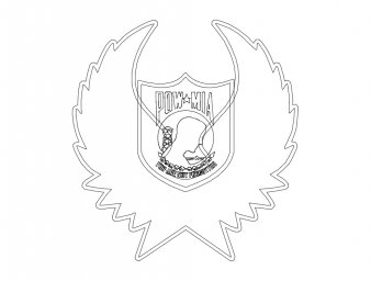 Скачать dxf - Раскраска герб эмблемы эмблема морпехов раскраска символика герб
