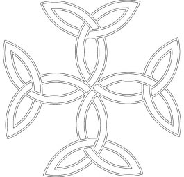 Скачать dxf - Кельтские символы кельтские узоры кельтский орнамент трилистник трафарет