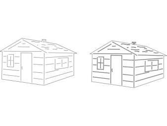Скачать dxf - Хозяйственные постройки чертеж дачного сарая