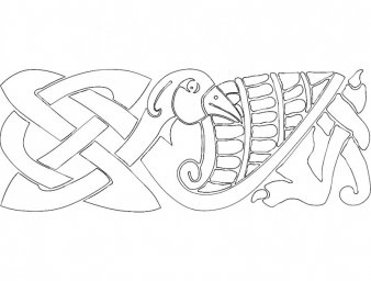 Скачать dxf - Орнаменты викингов звериный стиль орнамент викингов кельтские узоры