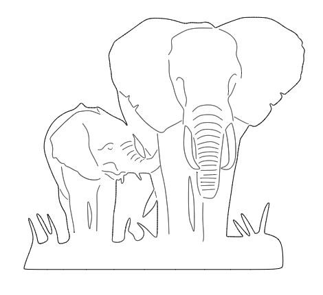 Скачать dxf - Слон чб раскраска животные африки раскраска слон слон
