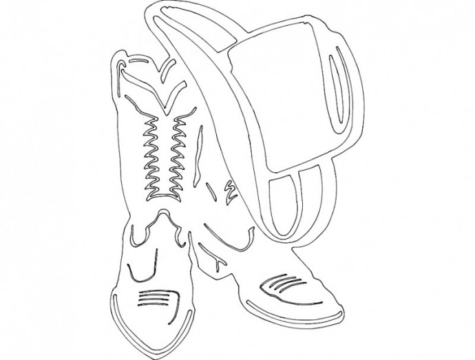 Скачать dxf - Раскраска обувь обувь рисунок сапоги нарис карандашом раскраска