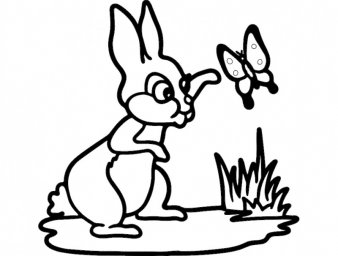 Скачать dxf - Заяц раскраска для детей раскраска заяц зайка раскраска
