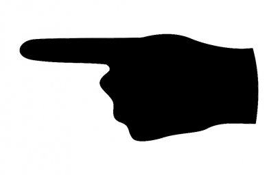 Скачать dxf - Силуэты черный силуэт рисунок эмоджи палец, указывающий вверх