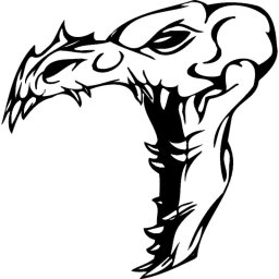 Скачать dxf - Эскизы татуировки головы змеи дракон рисунок иллюстрация трафарет