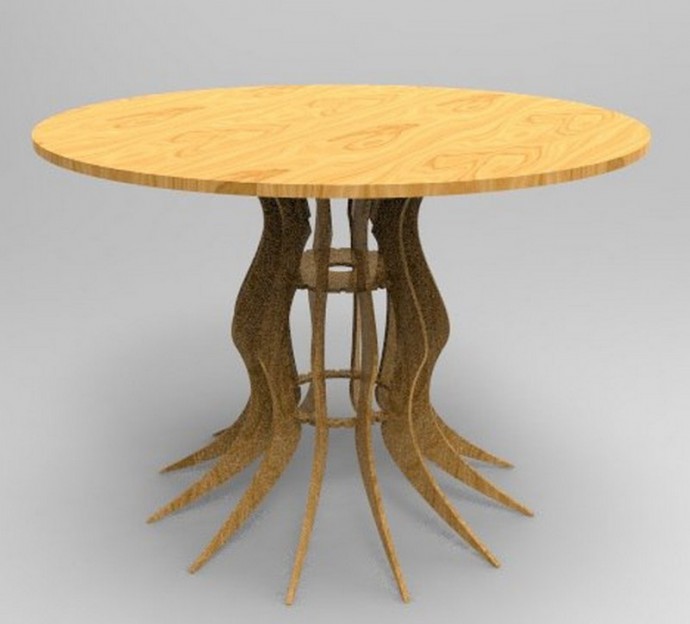 Скачать dxf - Стол обеденный круглый столы круглые обеденный стол красивый