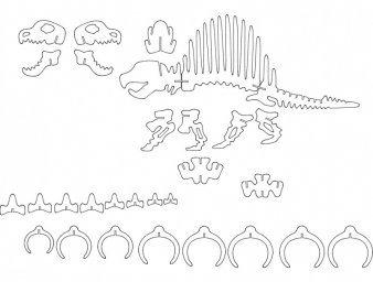 Скачать dxf - Задания на моторику с динозаврами динозавр dxf шаблоны