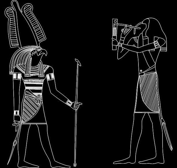 Скачать dxf - Бог анубис анубис бог вектор боги египта анубис