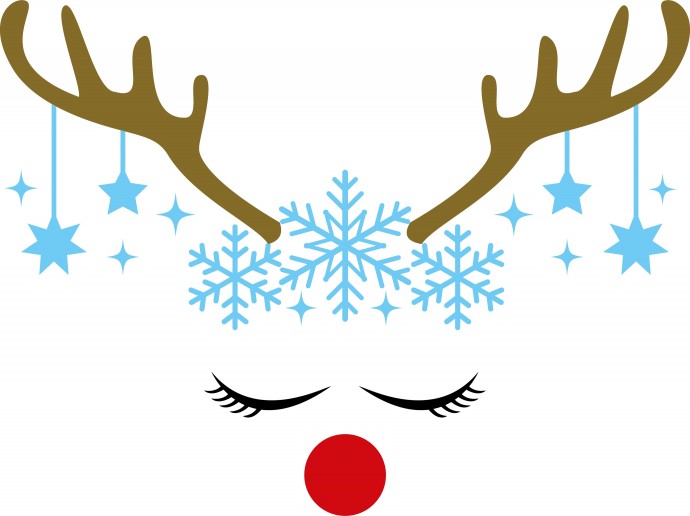 Скачать dxf - Олень рога рождественские украшения глаза оленя шаблон оленьи