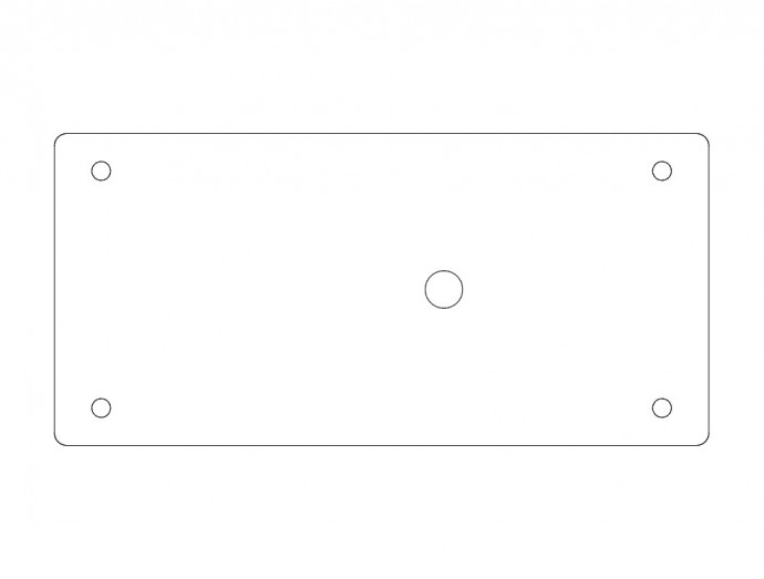 Скачать dxf - Установочная пластина для выключателя пластина