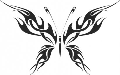 Бабочка трайбл бабочка эскиз рисунок бабочка силуэт графика бабочка
