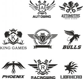 Эмблемы вектор шаблон эмблемы логотип логотип мотоцикла логотипы игр