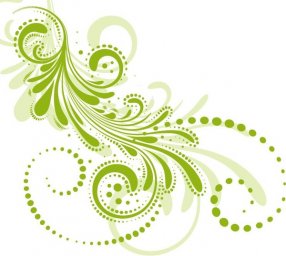 Зеленый орнамент на прозрачном фоне узоры узор цветочный узор векторный узоры 4026