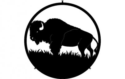 Скачать dxf - Мамонт силуэт логотип бизон bison silhouette силуэт баффало