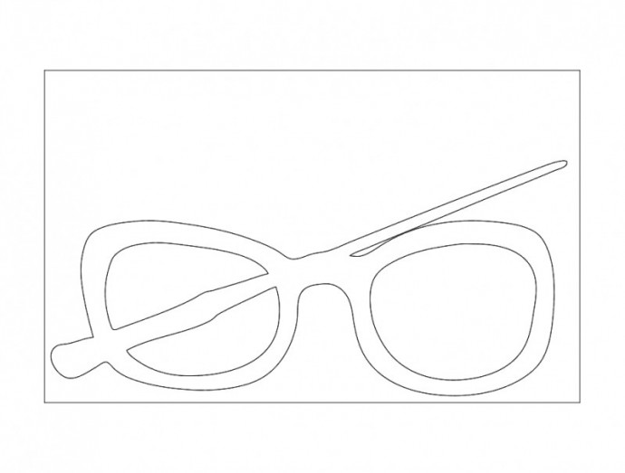 Скачать dxf - Очки раскраска очки рисунок контур очки трафарет очки