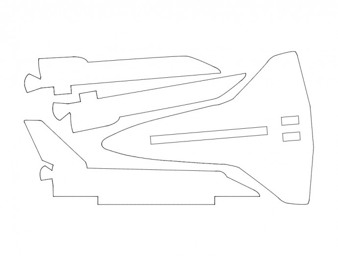 Скачать dxf - Шаблоны для выпиливания лекало конструирование самолет шаблон для
