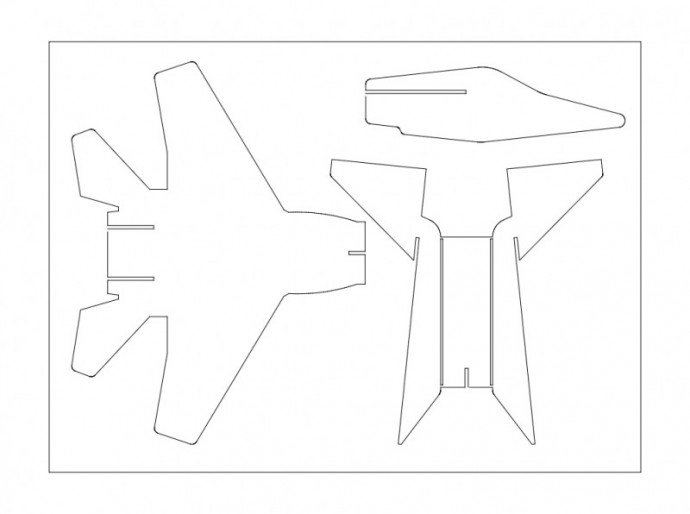 Скачать dxf - Шаблоны самолетов из потолочной плитки чертежи чертежи самолётов