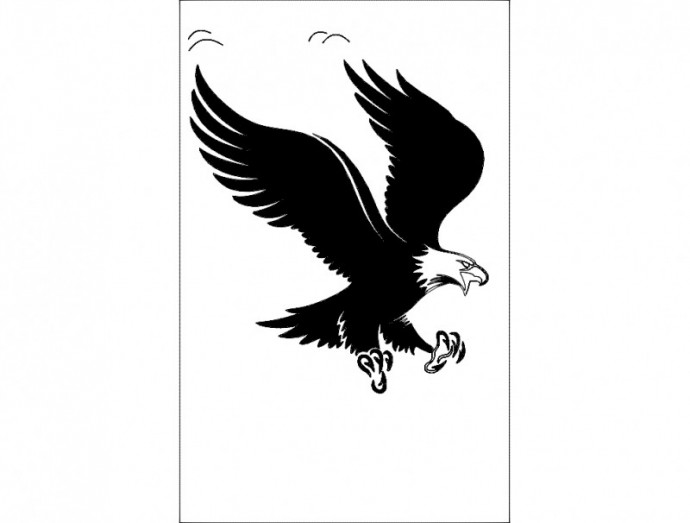 Скачать dxf - Логотип орла чёрно белый орёл логотип чёрно белы