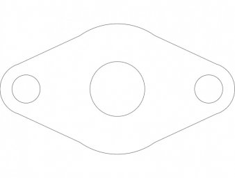 Скачать dxf - Прокладка егр внутренний диаметр 25 мм заглушка egr