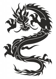 Наклейка дракон дракон векторный японский дракон стикер трафарет дракона дракон