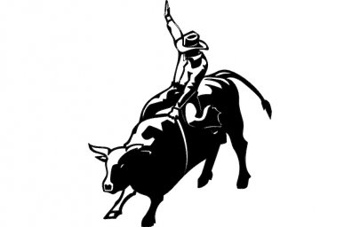 Скачать dxf - Быки родео эмблема рисунки на тему бык бык