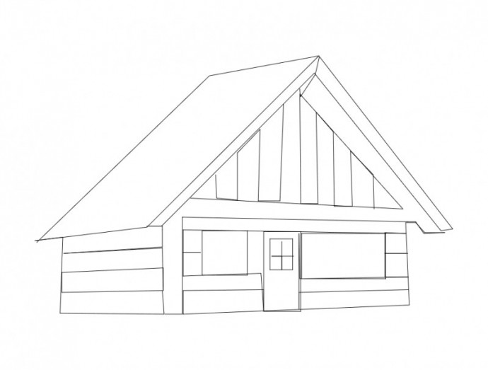 Скачать dxf - Домик карандашом рисунки карандашом дома дом рисунок карандашом