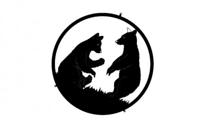 Скачать dxf - Кошачьи логотипы кот силуэт символика медведя животные черные