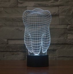 Светильники дизайнерские ночник светильник три д иллюзия 3d светильник зуб