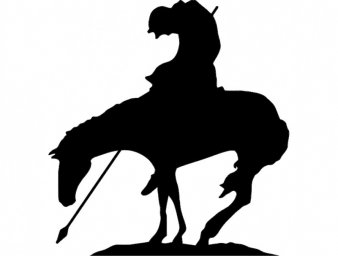Скачать dxf - Силуэт лошади храбрый силуэт силуэт всадника на лошади