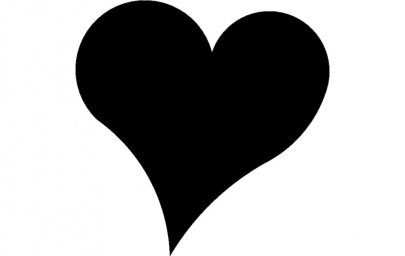 Скачать dxf - Сердце чёрное сердечко черное сердце силуэт сердце черное