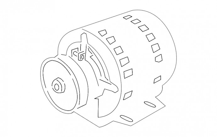 Скачать dxf - Генератор автомобиля рисунок деталь