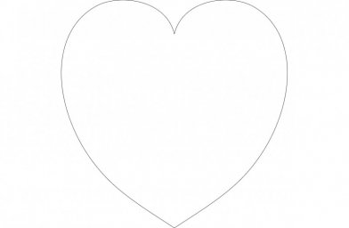 Скачать dxf - Шаблон сердца сердечко для вырезания сердце шаблон для
