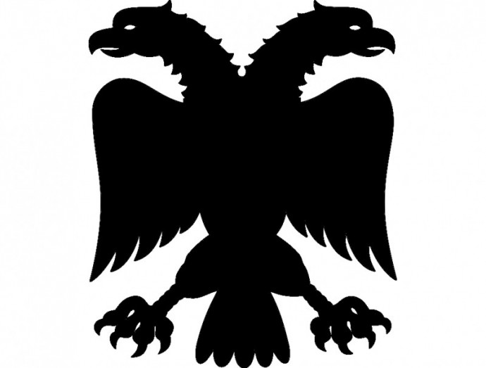 Скачать dxf - Геральдический орел силуэт вектор птица символ символы орел