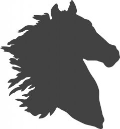 Скачать dxf - Силуэт лошадиной головы силуэт головы коня для вырезания