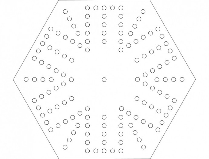 Скачать dxf - Активная зона чертеж шестигранные твс схема или чертёж