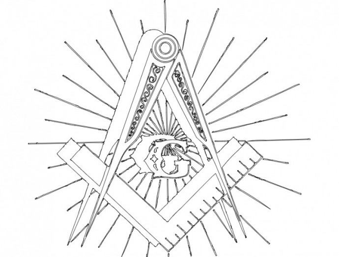 Скачать dxf - Масонские символы масонский символы цветок глаз масонов черчение