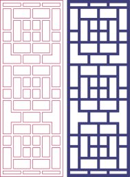 Скачать dxf - Китайский узор в прямоугольнике орнамент геометрические узоры китайские