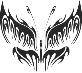 Скачать dxf - Тату рисунки трафареты для тату бабочки векторные силуэт