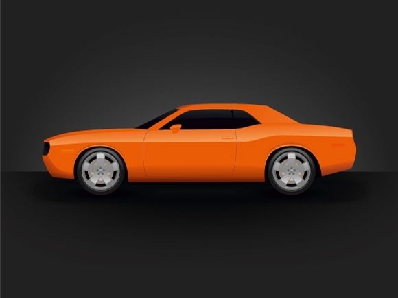 Машина додж челленджер сбоку dodge challenger вектор машинка с боку