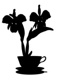 Скачать dxf - Цветок силуэт растения силуэт силуэт растения в горшке
