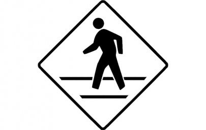 Скачать dxf - Дорожный знак crosswalk знаки предупреждающие знаки пешеход e.