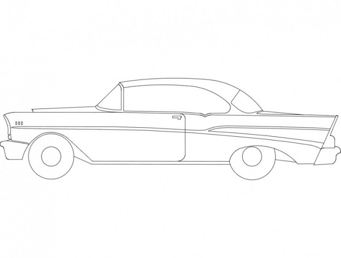 Скачать dxf - Рисунок автомобиля раскраски автомобили раскраска машина машины раскраски