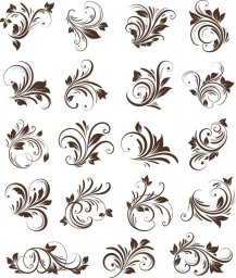 Узоры с завитками и листиками вензеля узор завитушки элементы орнамента